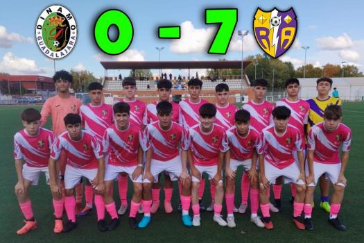 D�namo Guadalajara B 0 - 7 Rayo Arriacense Juvenil. Sentenciamos en la primera parte.