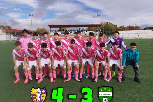 Rayo Arriacense Juvenil 4 - 3 CD Gal�pagos. Incre�ble remontada con un jugador menos durante m�s de una hora de partido.