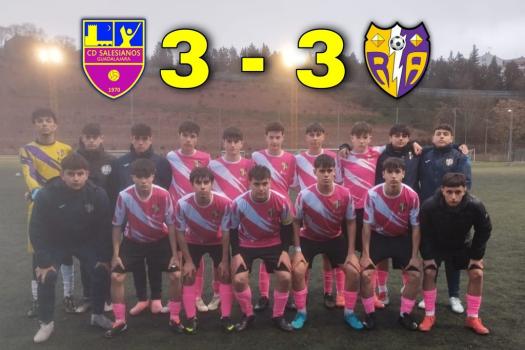 Rayo Arriacense Juvenil 3 - 3 CD Salesianos Guadalajara. Otro 3-3 de locura en las deterioradas instalaciones anexas al Pedro Escart�n.
