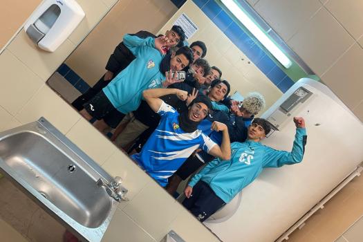 Juveniles, fiesta de Navidad.