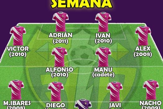 Once inicial Rayo Arriacense.( Pinturas Alfredo Gutierrez).