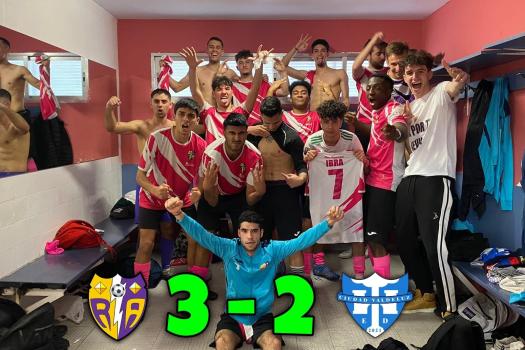 Rayo Arriacense Senior  3 - 2  ED Ciudad Valdeluz. Acabamos necesitando los goles que fallamos en la primera parte.
