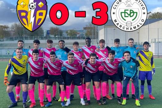 Rayo Arriacense 0 - 3 CD Marchamalo B. Partido igualado en el que el arbitraje y nuestros fallos determinaron un resultado muy abultado.